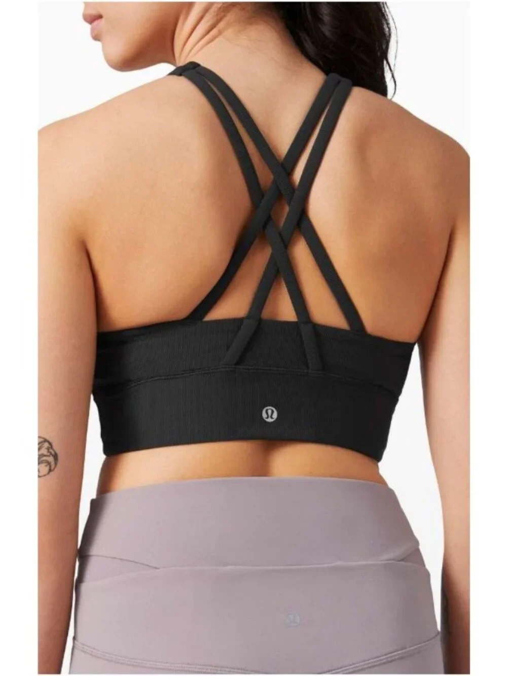 lululemon Ribbed Luxtreme High Neck Sports Bra B/C Cup Size 8 LW2CK8S